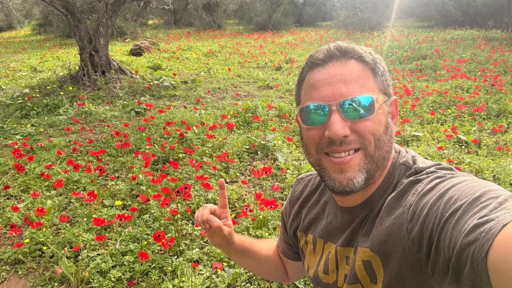 מרבדי כלניות בעמק יזרעאל ליד מדרך עוז הפעם בסלפי