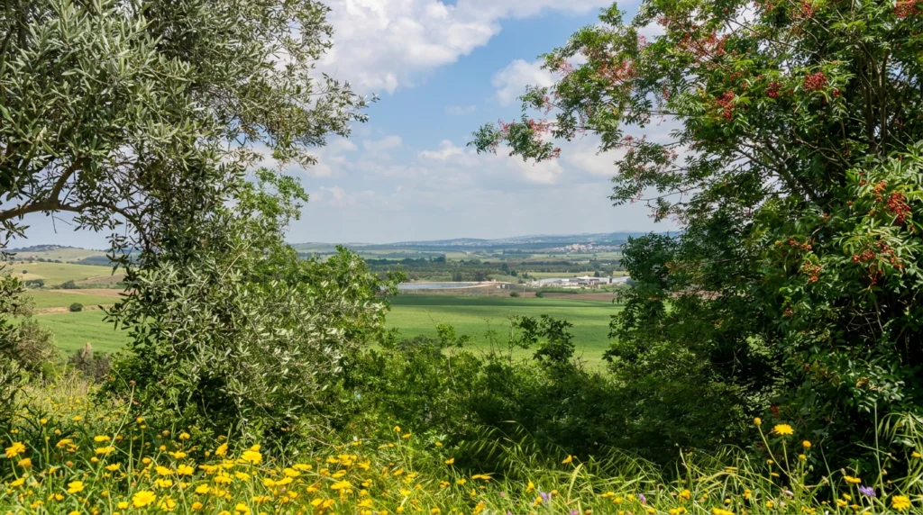שביל עומר קריית טבעון נוף מאגר מים